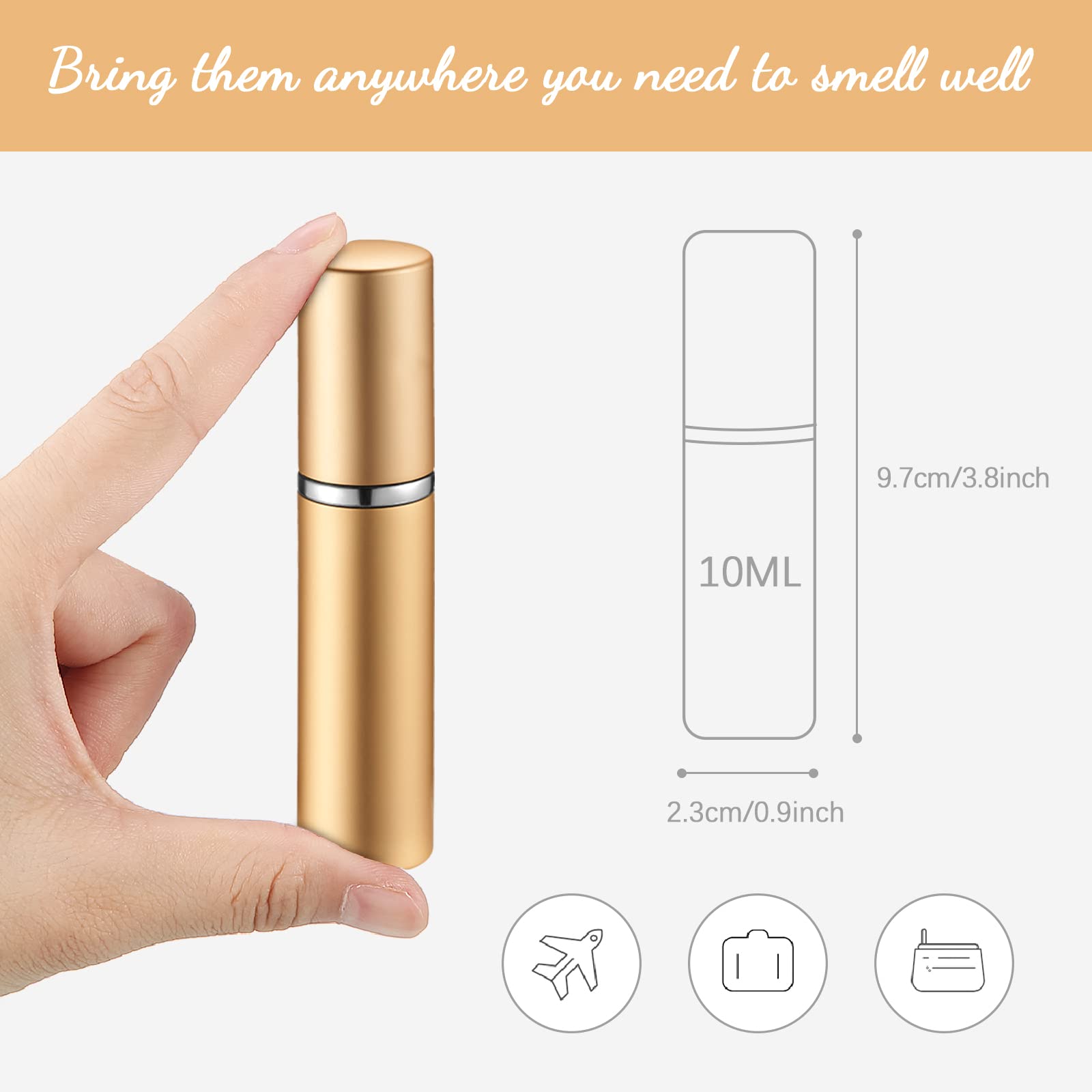 14 Pcs 10 Ml Travel Perfume Atomizer Mini Refillable Spray Perfume Bottle Portable Perfume Bottle With 10 Pcs Perfume Refill Pum